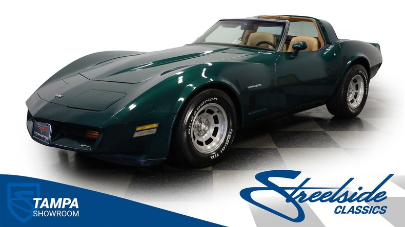 Chevrolet-Corvette-1982-Green-Tan-11
