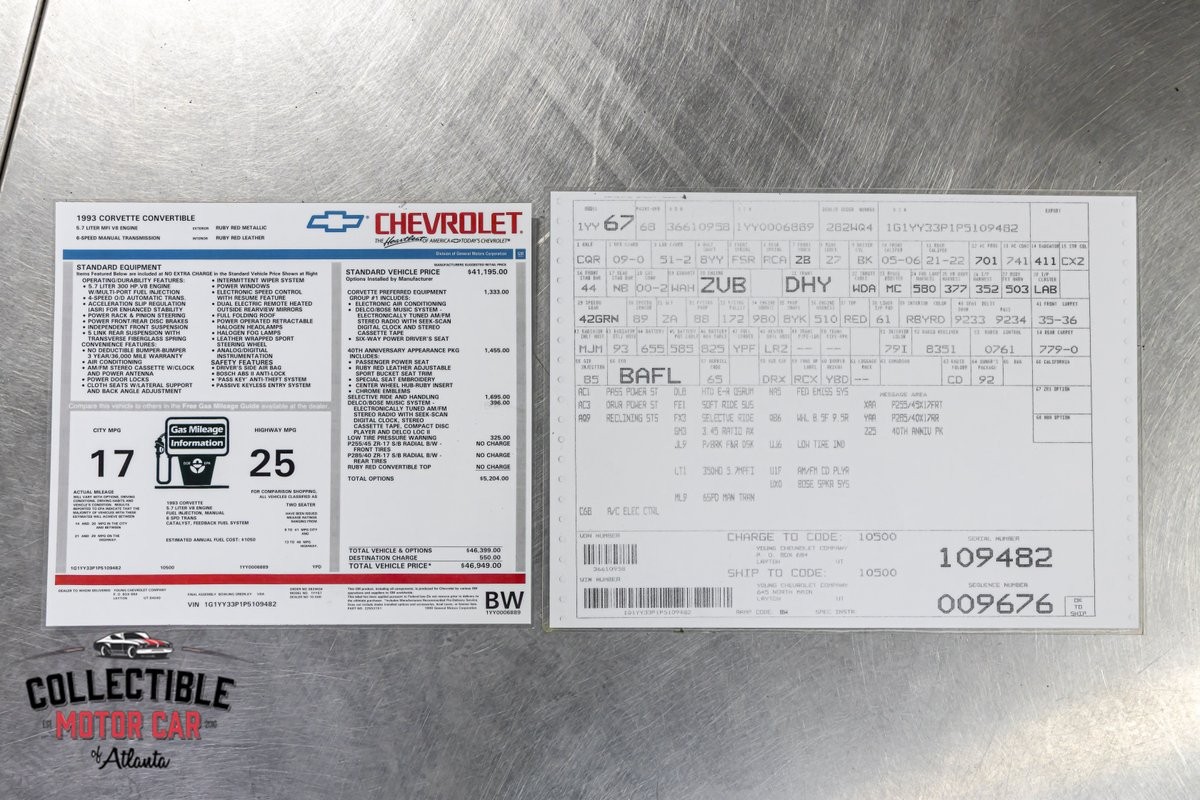 Chevrolet Corvette 1993 Convertible