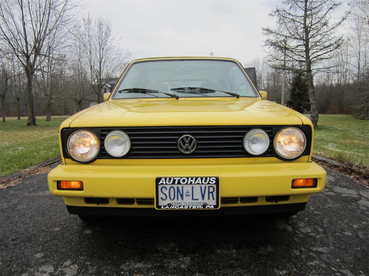 Volkswagen-Cabriolet-1991-Yellow-White
