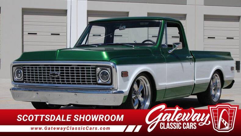 Chevrolet-C10-1972-Green-Black