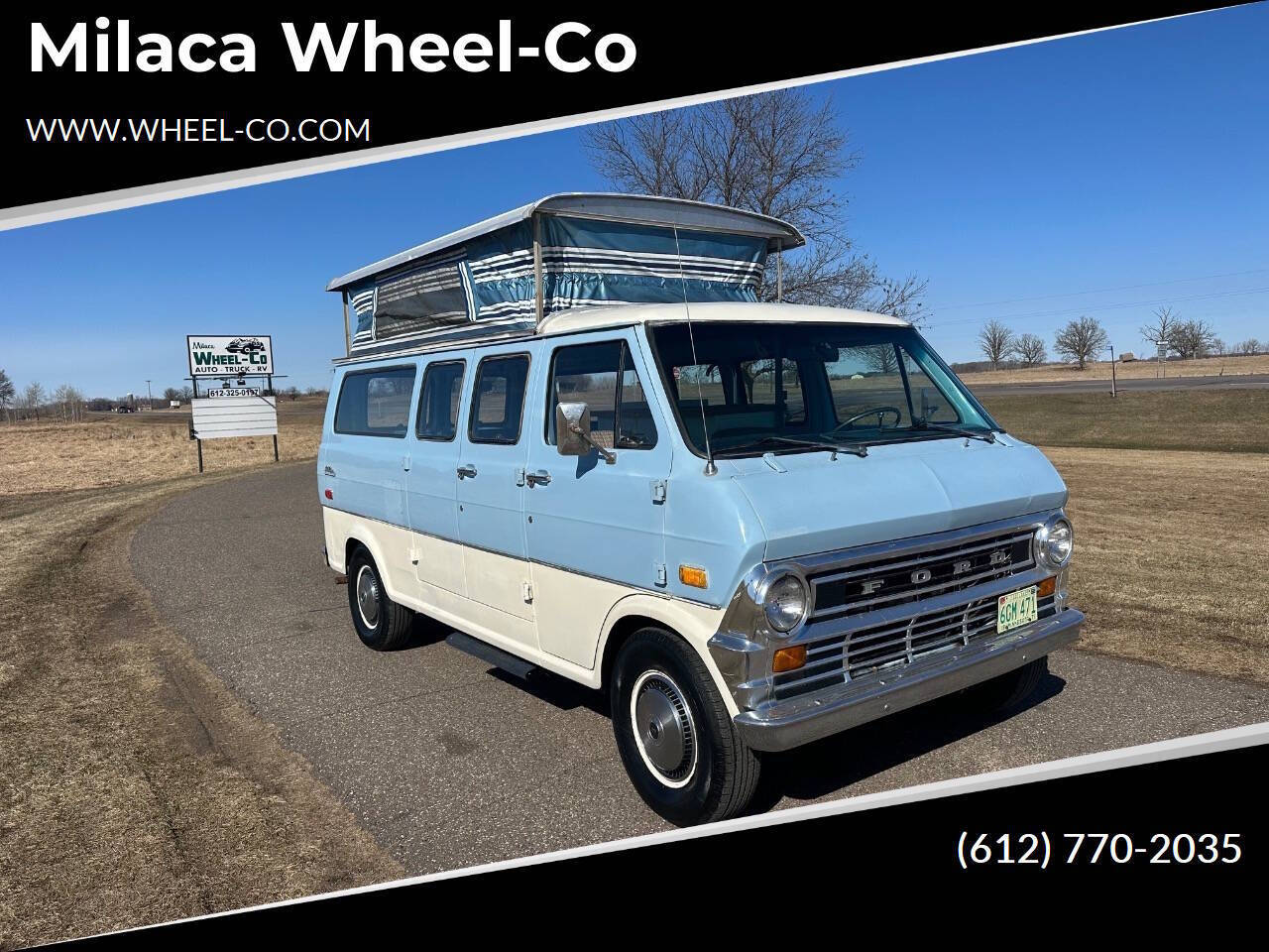Ford-Econoline-1973-Blue-Tan