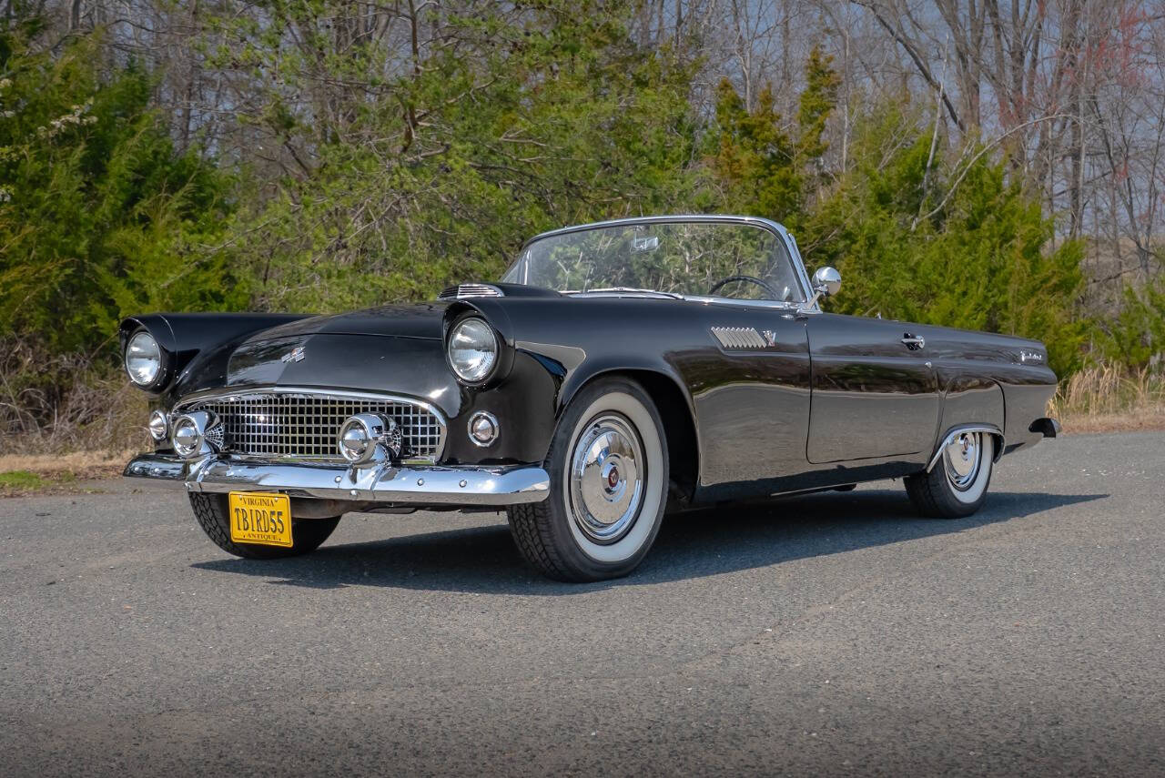 Ford-Thunderbird-1955-Raven039s-Black-Black-And-White