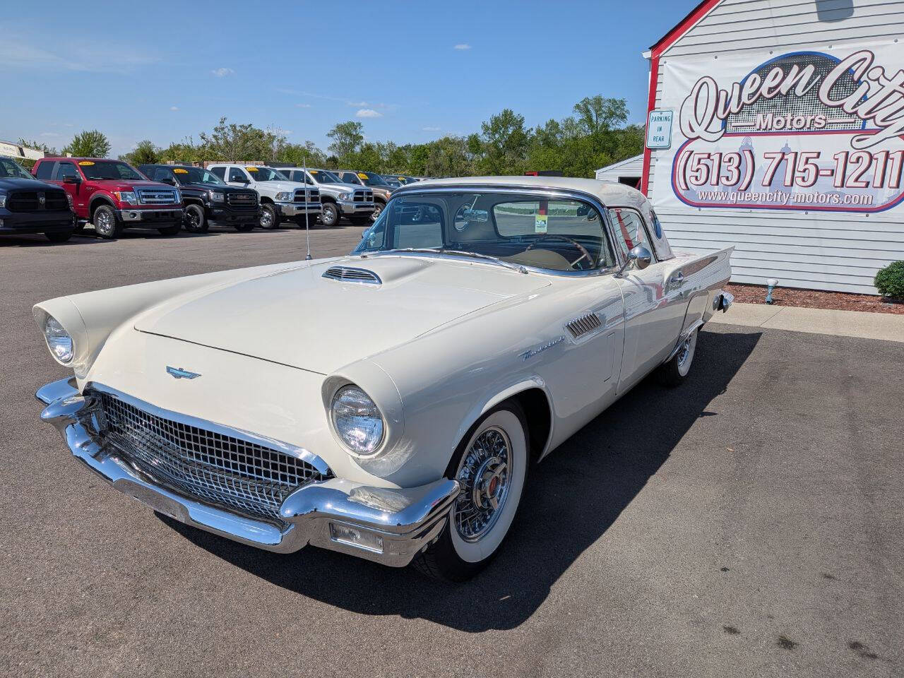 Ford-Thunderbird-1957-White-Champagne