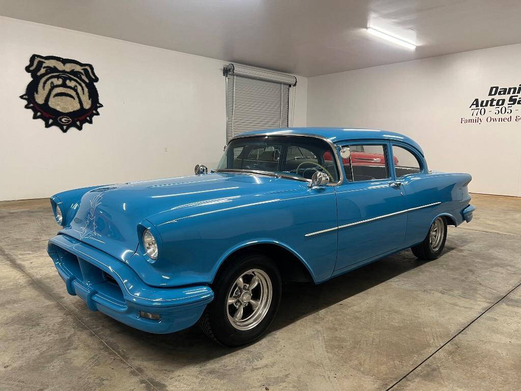 Oldsmobile-Sedan-1956-Blue-Blue