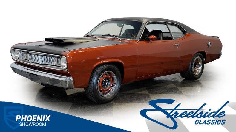 Plymouth-Duster-1971-Root-Beer-Black