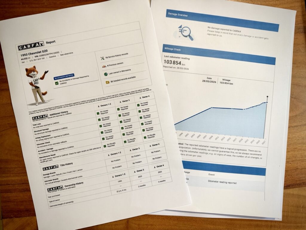 Rapport Carfax