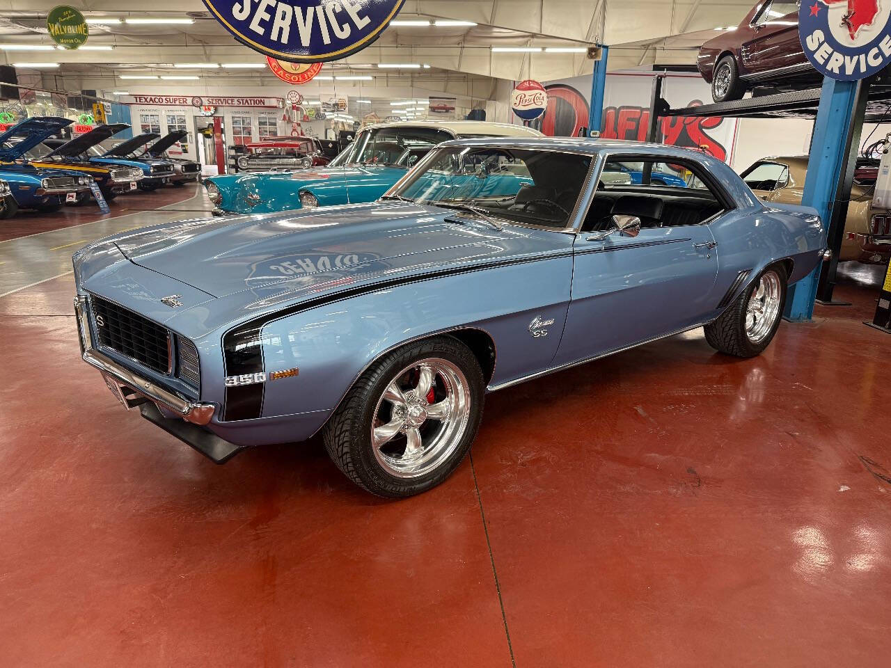 Chevrolet-Camaro-1969-Blue-Black