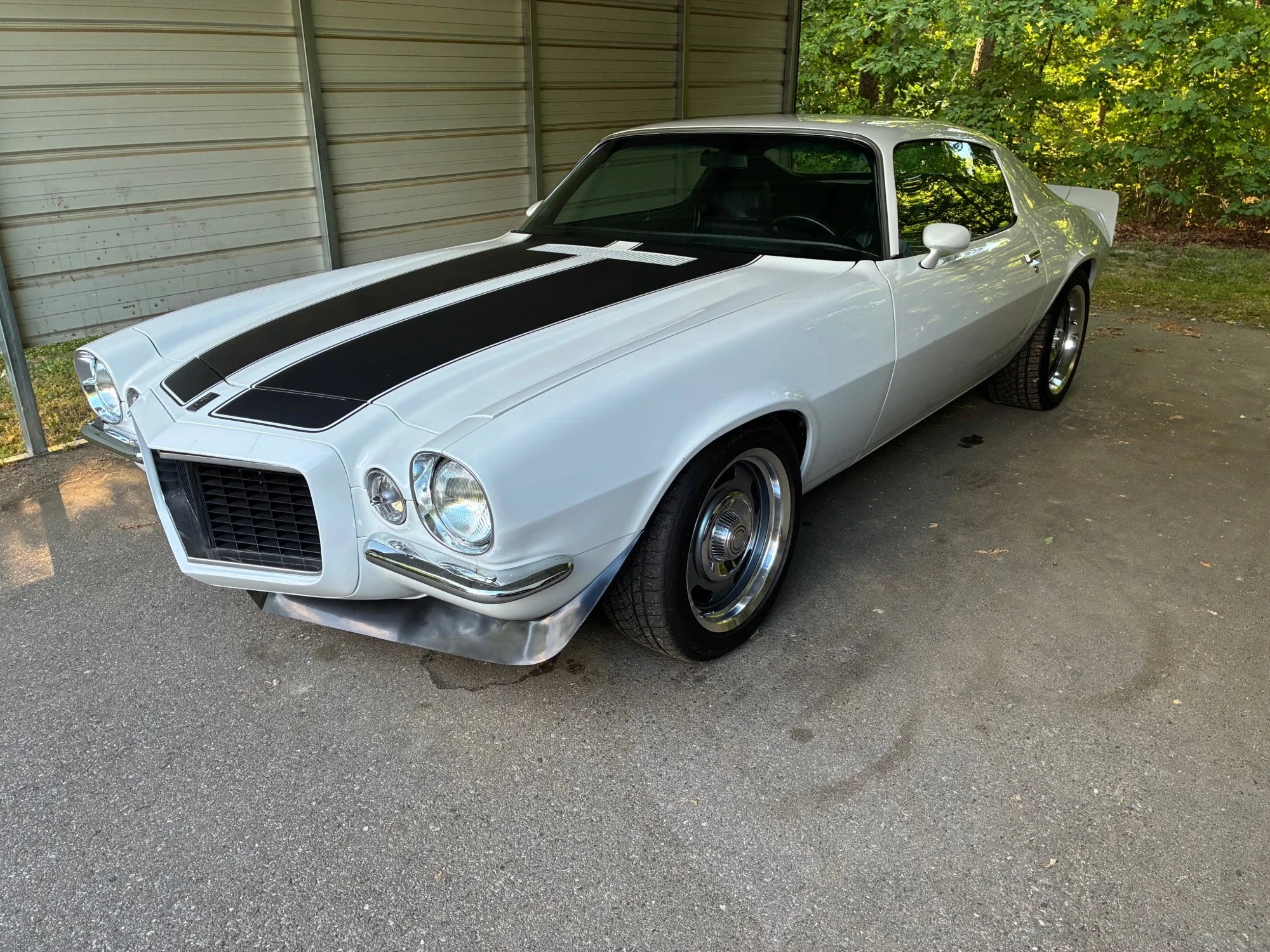 Chevrolet-Camaro-1973-White-Black