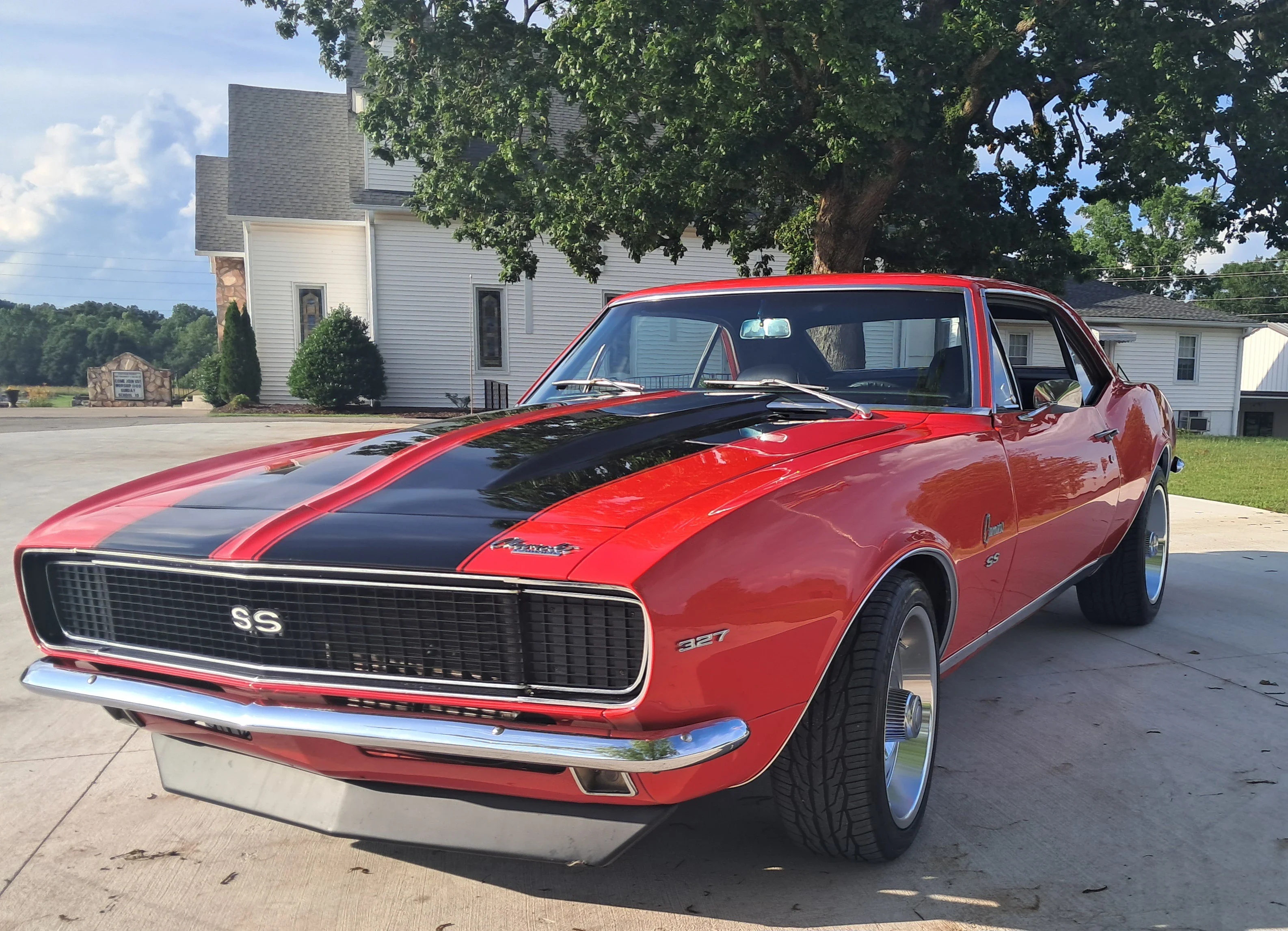 Chevrolet-Camaro-ss-coupe-1967-Red-Black