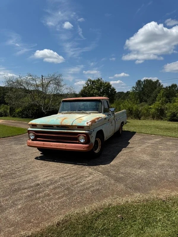 Chevrolet-Ck-truck-c10-1965-Blue-Tan