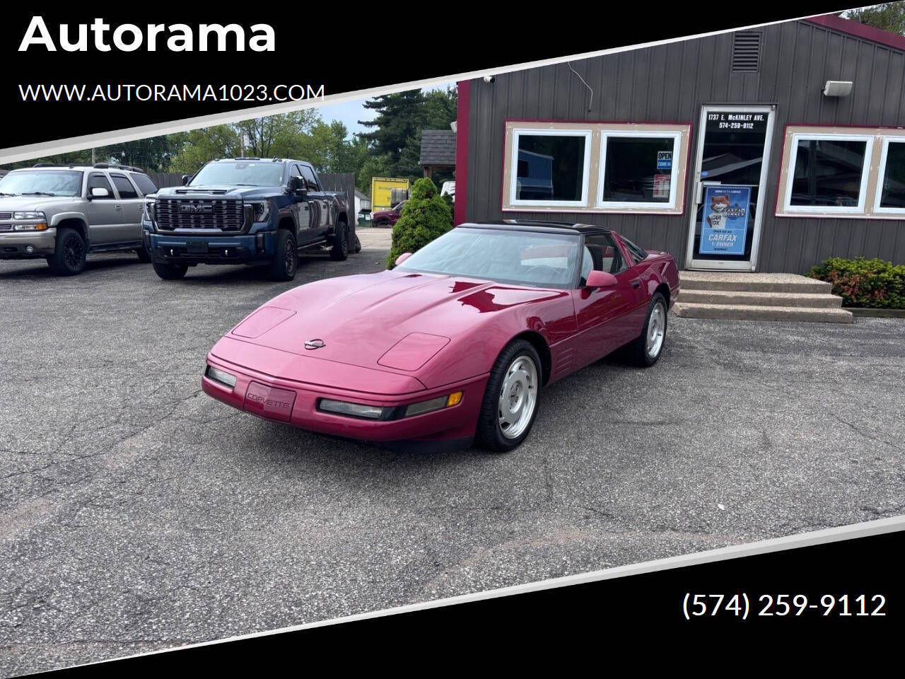 Chevrolet-Corvette-1991-Maroon-Black