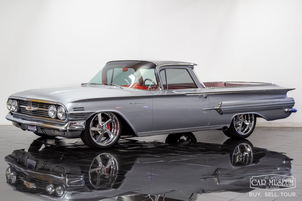 Chevrolet-El-Camino-1960-Pickup-Truck-Red-Leather