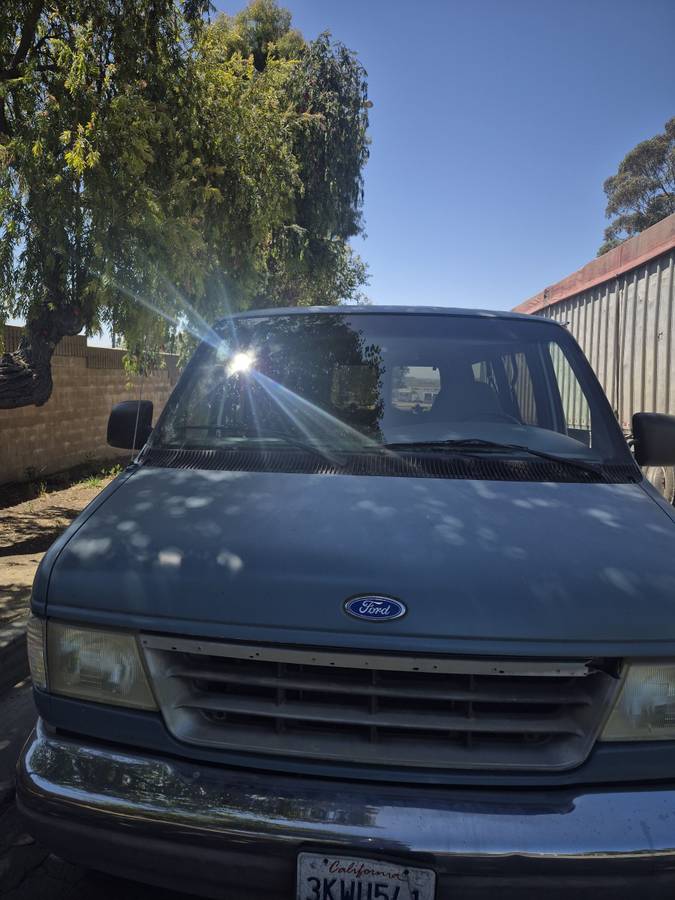 Ford-E350-extended-cargo-van-1995-blue