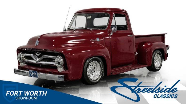 Ford-F-100-1954-Maroon-Black