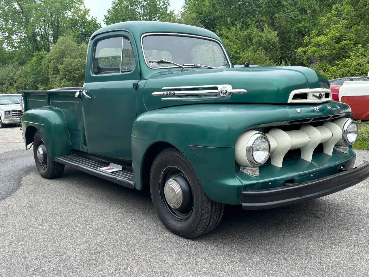 Ford-F-250-1952-Green-Tan