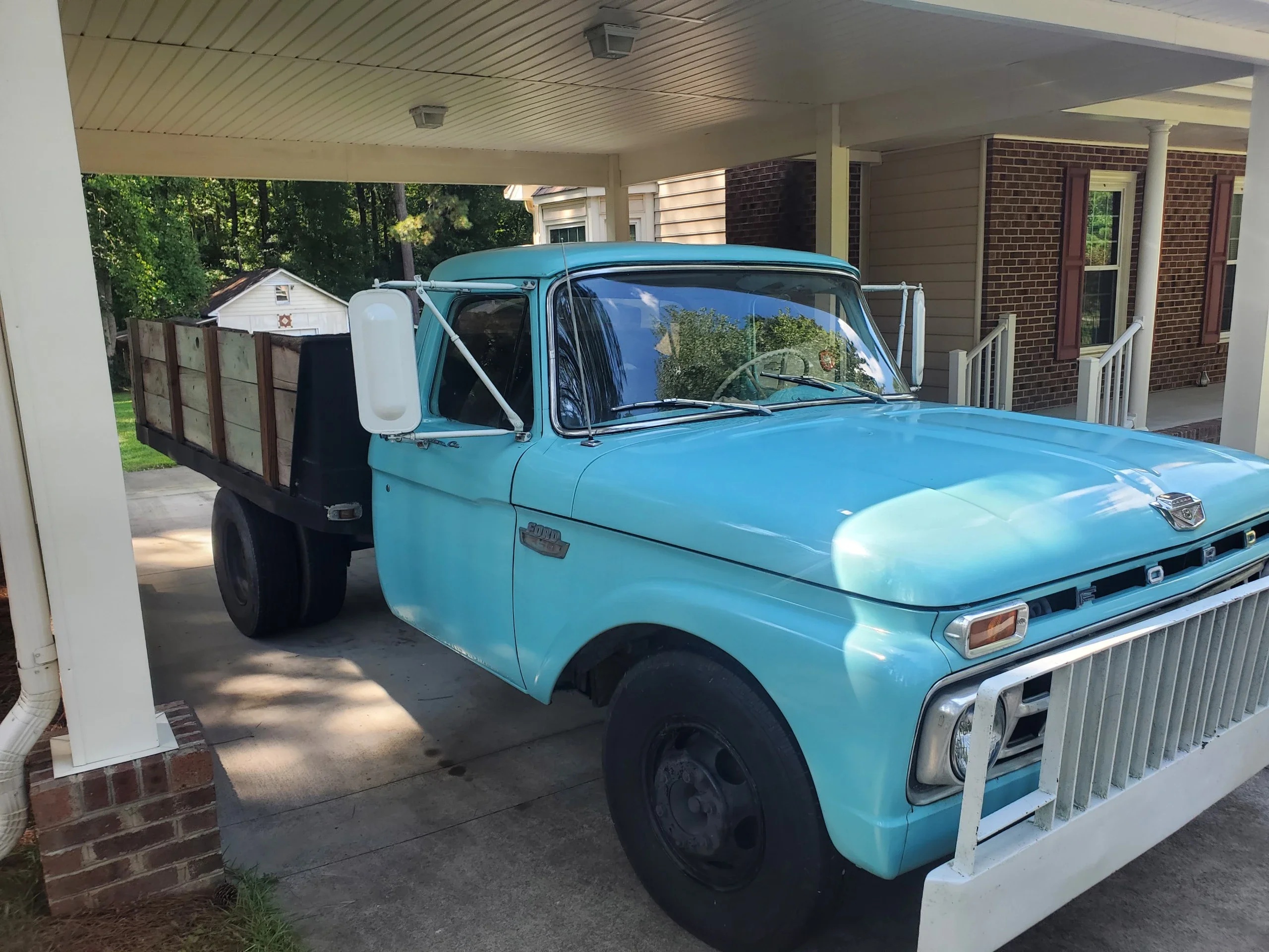 Ford-F350-2wd-crew-cab-drw-super-duty-1965-Turquoise-Turquoise