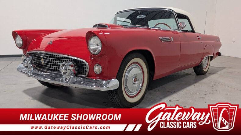 Ford-Thunderbird-1955-Red-Red-amp-White