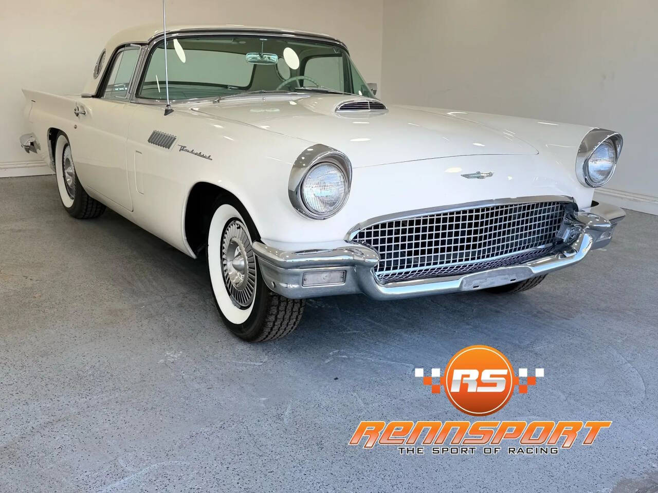 Ford-Thunderbird-1957-White-White