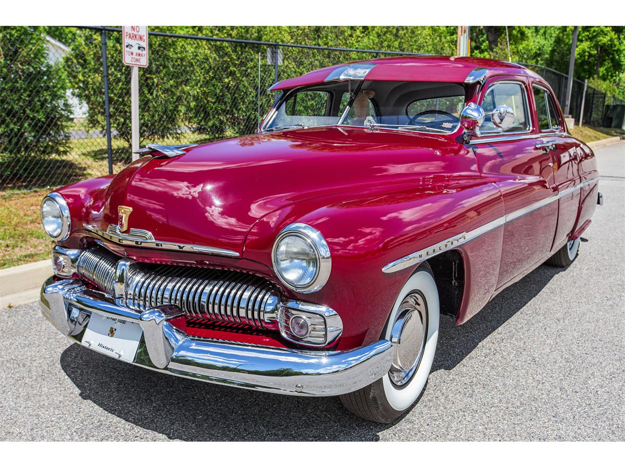 Mercury-4-dr-sedan-1950-Metallic-Maroon-Blue-amp-Grey