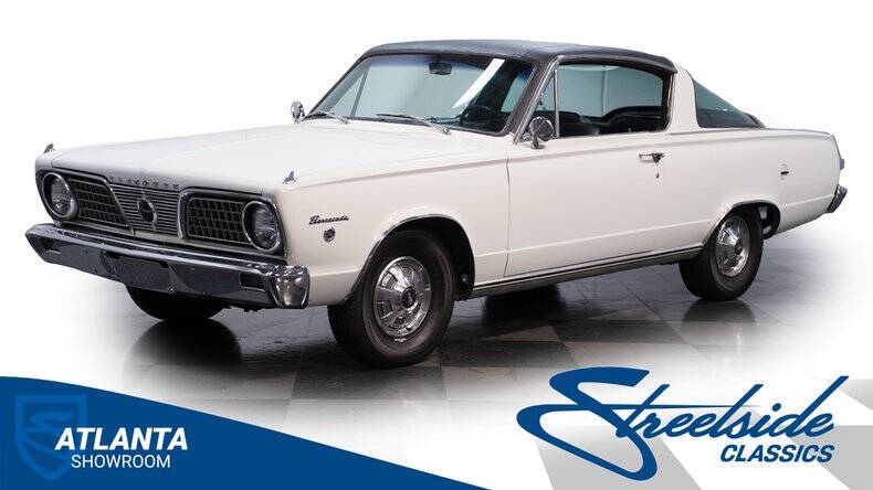 Plymouth-Barracuda-1966-White-Black