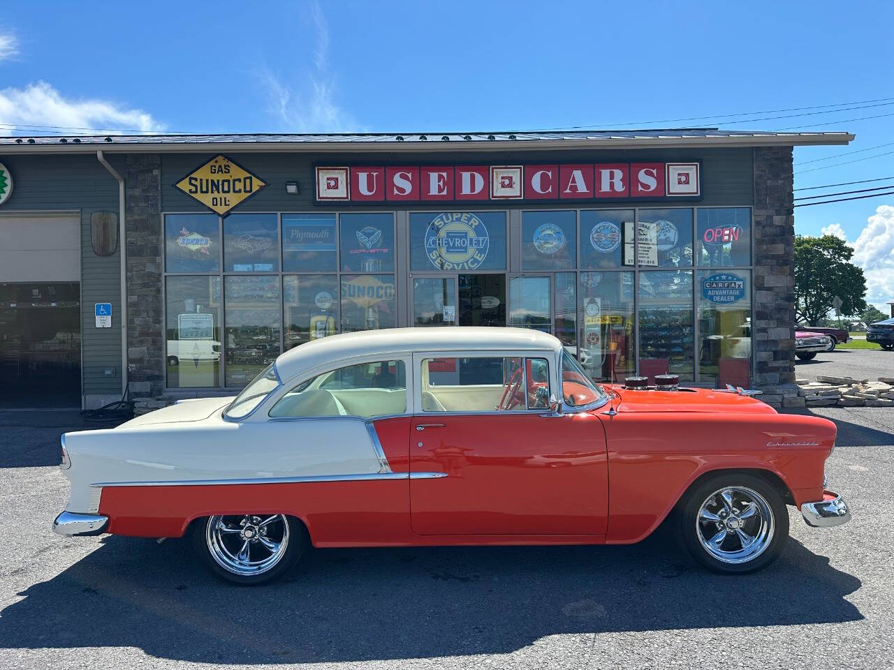 Chevrolet-210-1955-Red-White