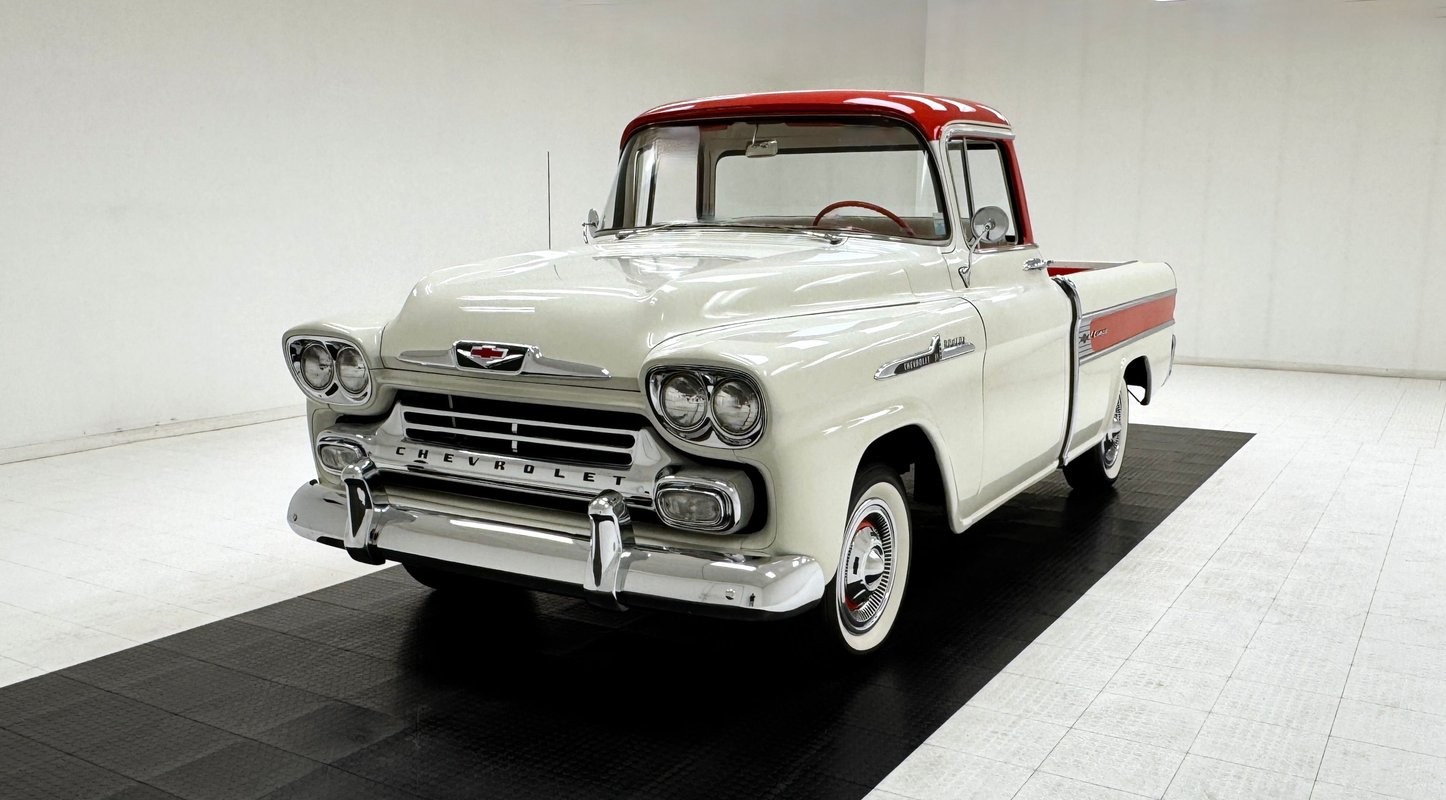 Chevrolet-3100-Series-Apache-1958-Pickup-Truck-Red