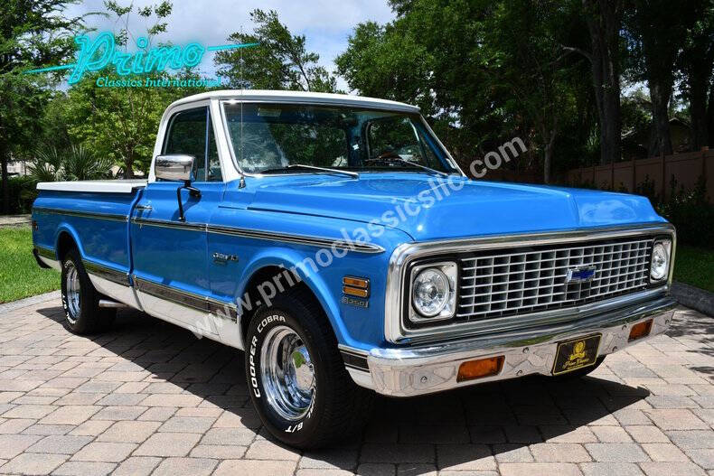 Chevrolet-C10-1972-Blue-amp-White-Blue