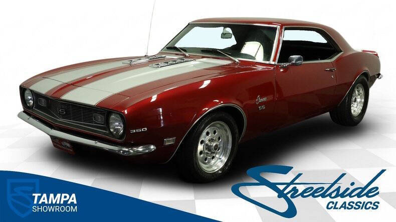 Chevrolet-Camaro-1968-Maroon-Black