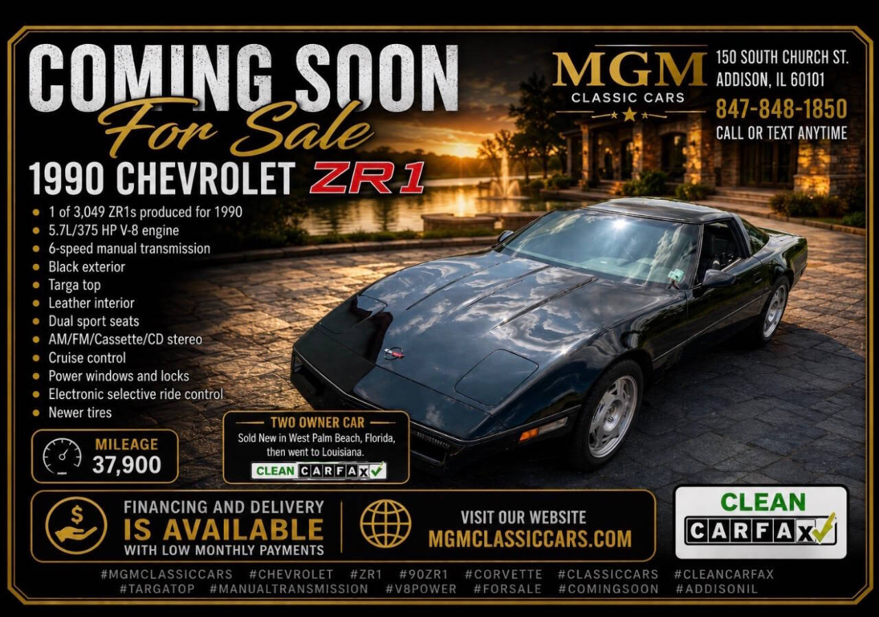 Chevrolet-Corvette-1990-Black-Gray Chevrolet-Corvette-1990-Black-Gray