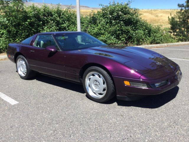 Chevrolet-Corvette-1992-Black-Rose-Metallic-Light-Gray-Leather Chevrolet-Corvette-1992-Black-Rose-Metallic-Light-Gray-Leather