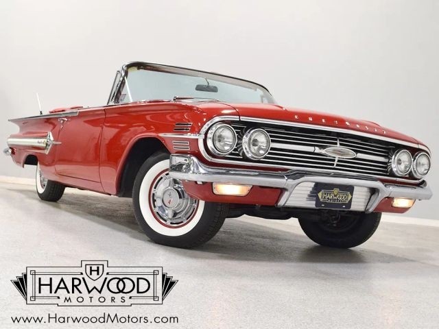 Chevrolet-Impala-1960-Convertible-Red-and-white-vinyl