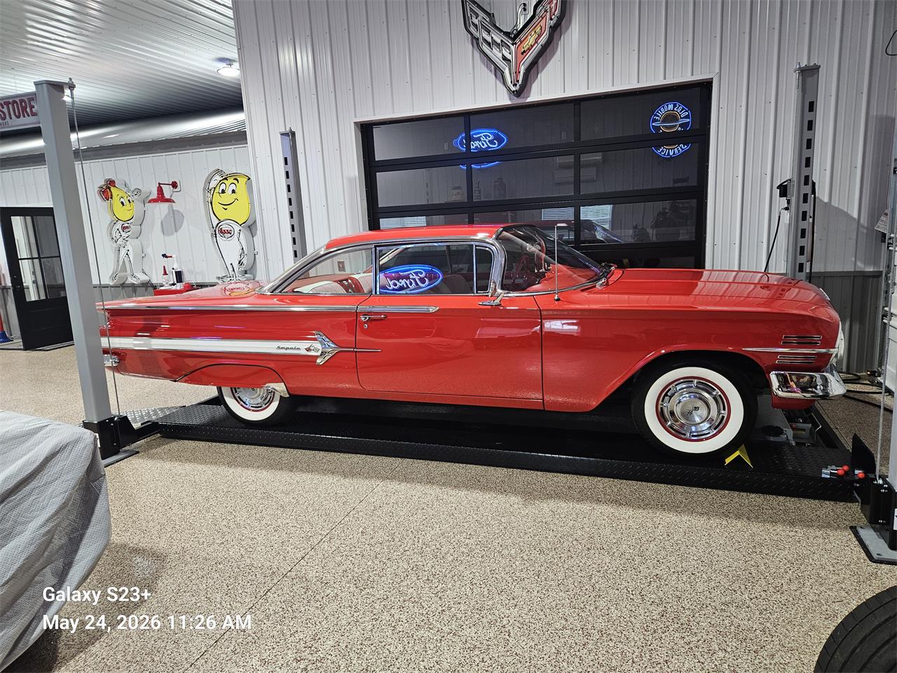 Chevrolet-Impala-1960-Red-Red-and-white