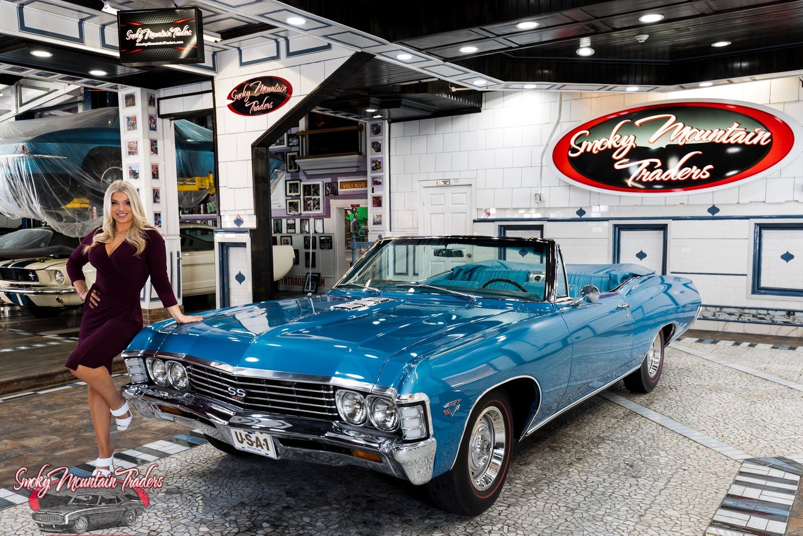 Chevrolet-Impala-1967-Convertible-Blue Chevrolet Impala 1967
