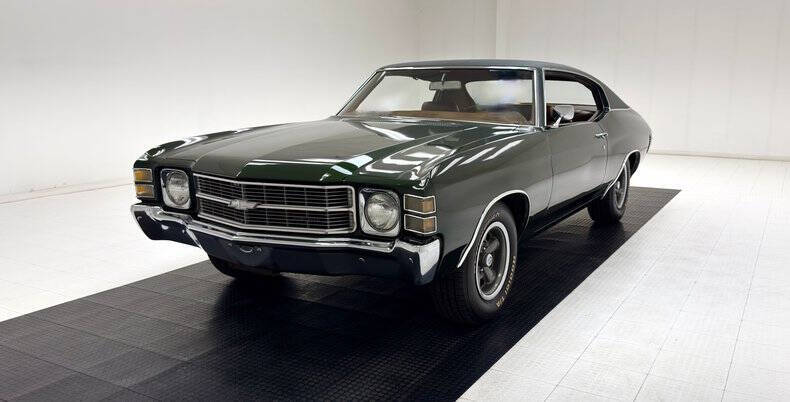 Chevrolet-Malibu-1971-Antique-Green-Dark-Saddle