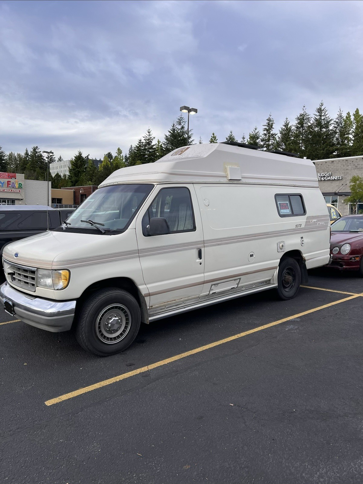 Ford-E-350-Econoline-1992-Van-Camper-Black