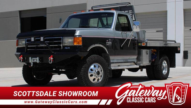 Ford-F-350-1991-Black-And-Silver