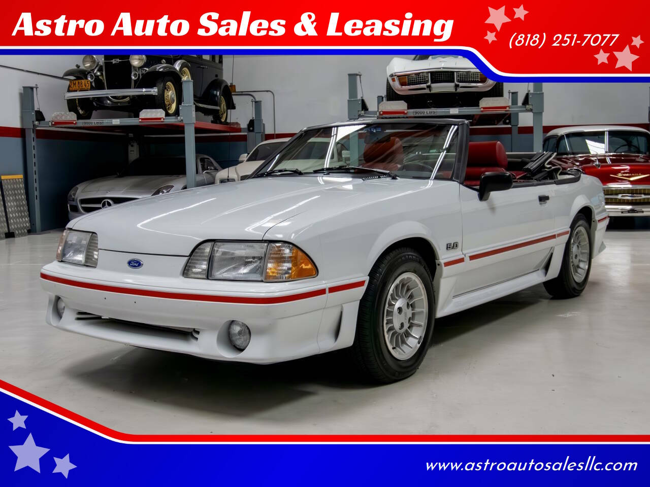 Ford-Mustang-1989-White-Red