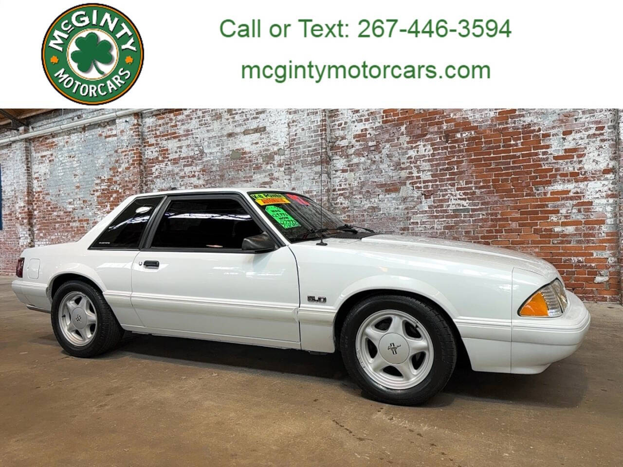 Ford-Mustang-1992-White-Red