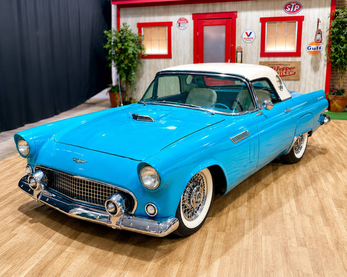 Ford-Thunderbird-1956-Turquoise-White