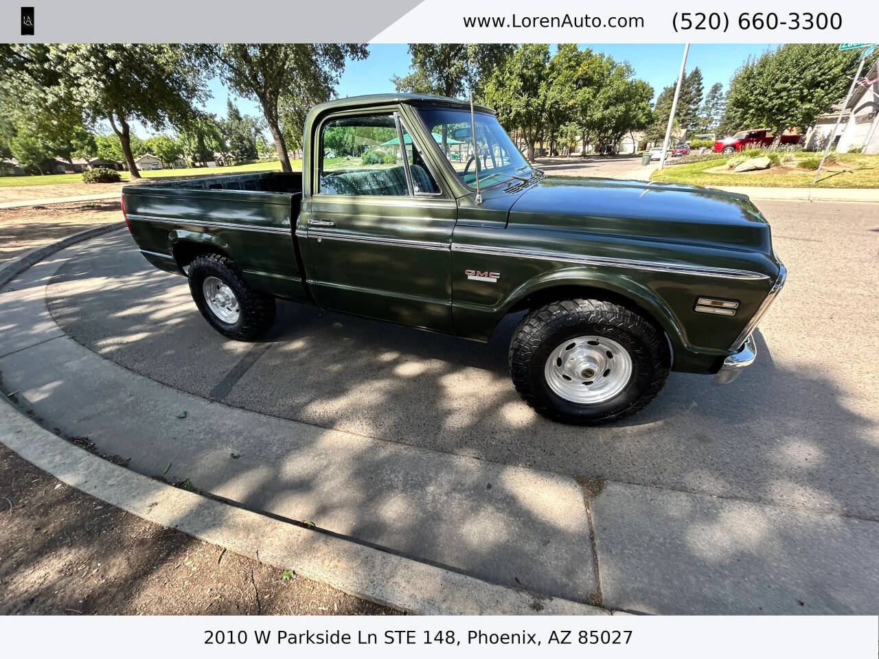 Gmc-Sierra-2500-1971-Green-Black
