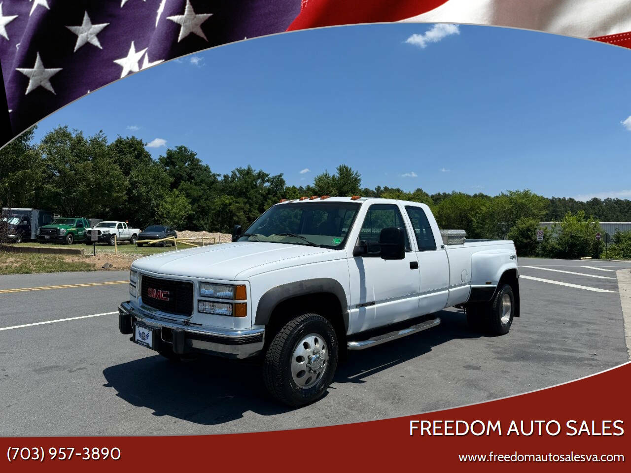 Gmc-Sierra-3500-1995-White-Gray