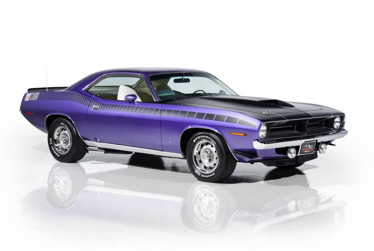 Plymouth-Barracuda-1970-Purple-White