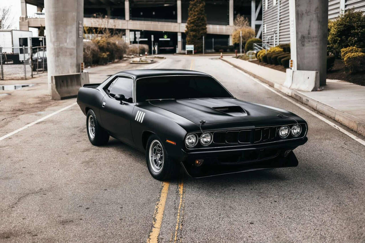 Plymouth-Barracuda-1973-Black-Black
