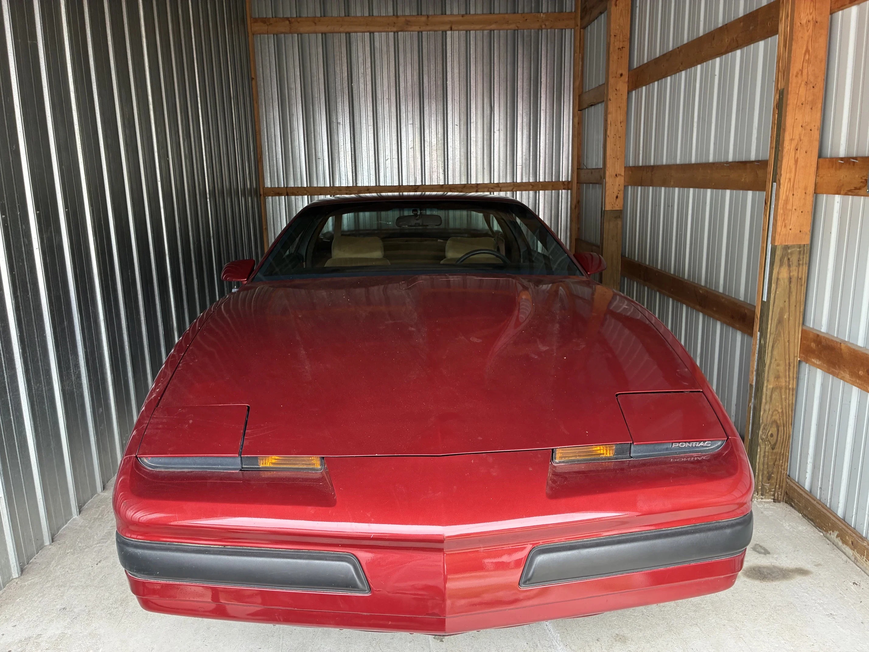 Pontiac-Firebird-coupe-1989-Burgundy-Beige