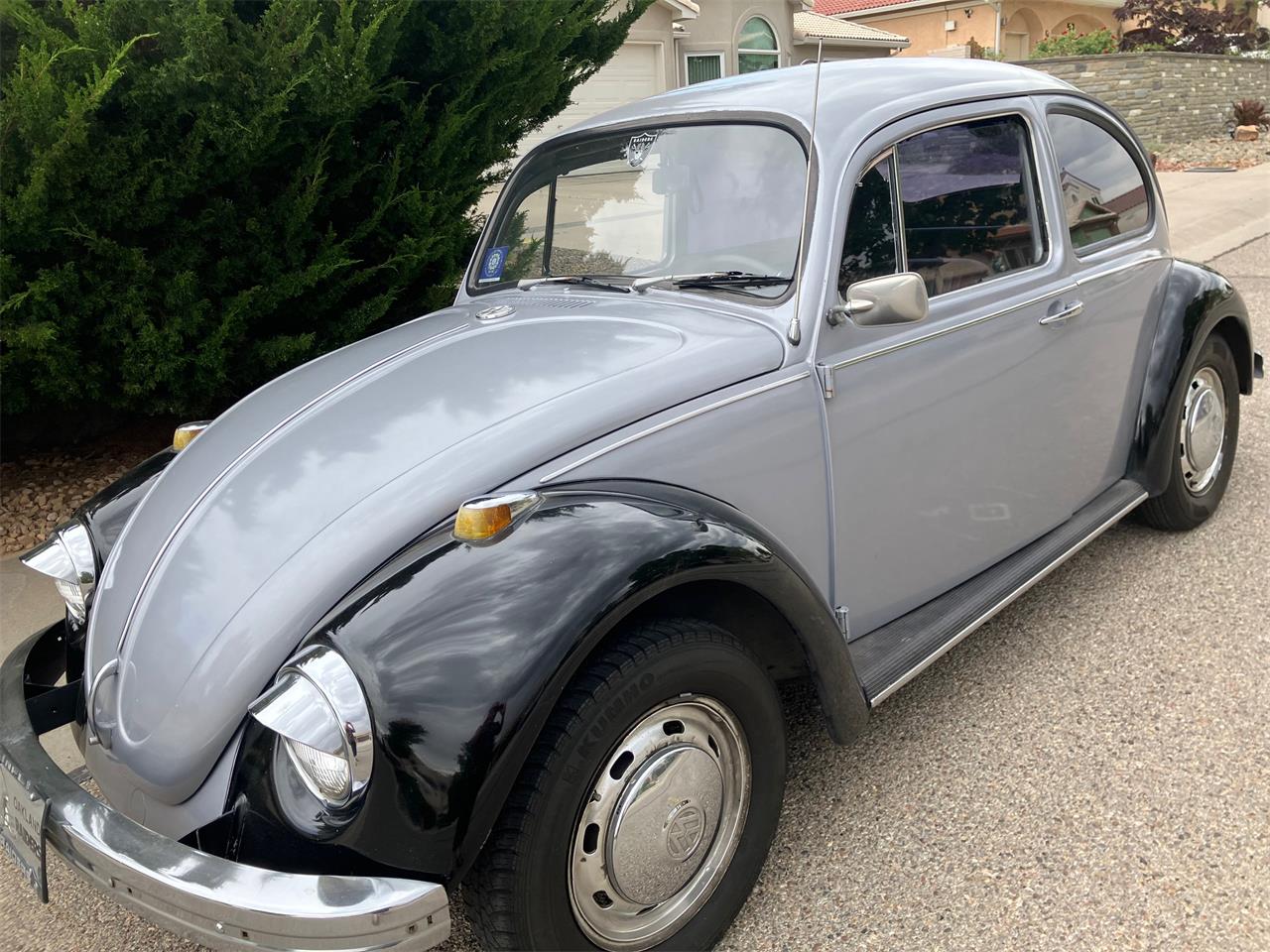 Volkswagen-Beetle-1969-Silver-and-Black-Black