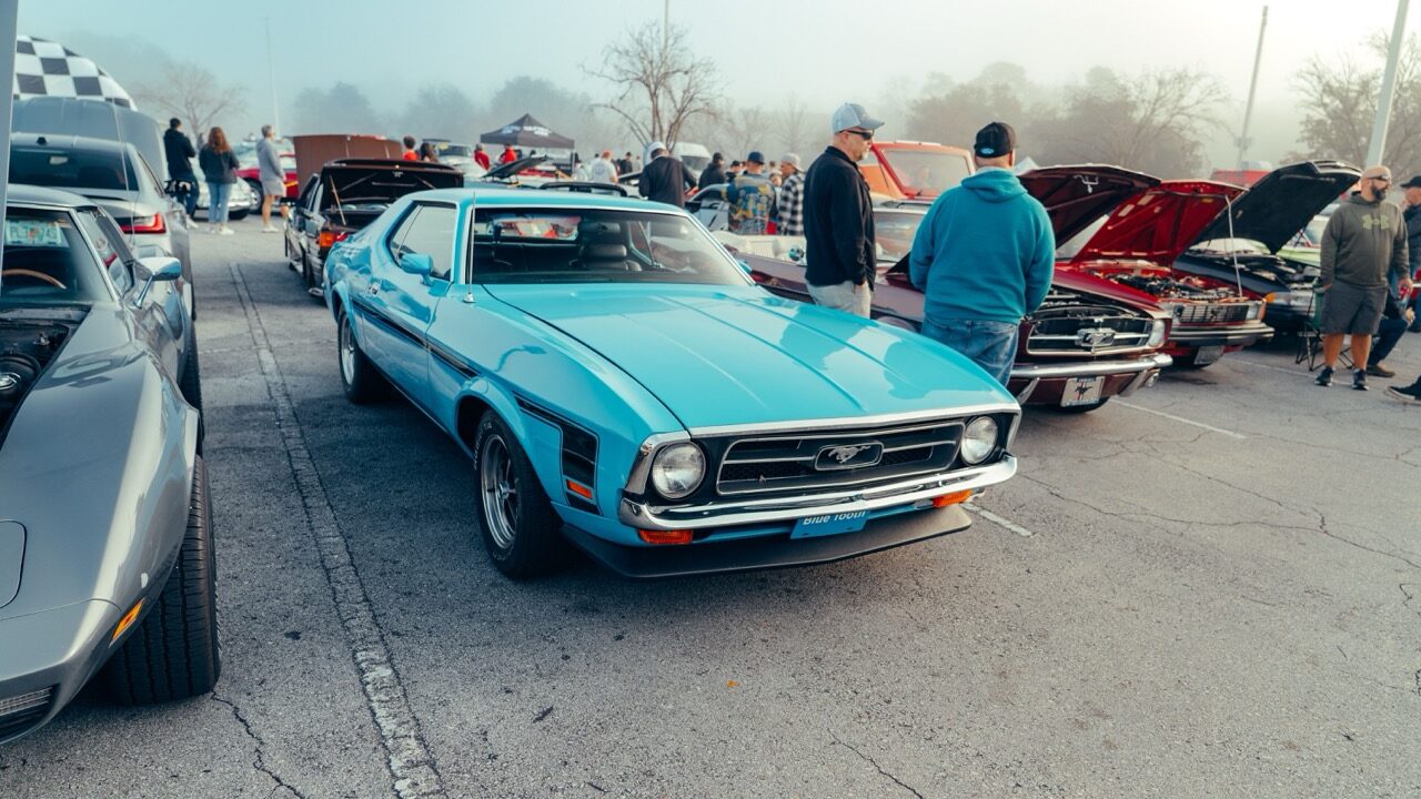 Mustang bleue