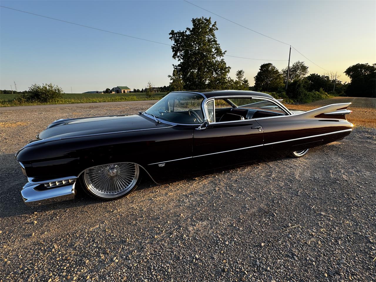 Cadillac-Coupe-deville-1959-Black-cherry-metalli-Burgundy