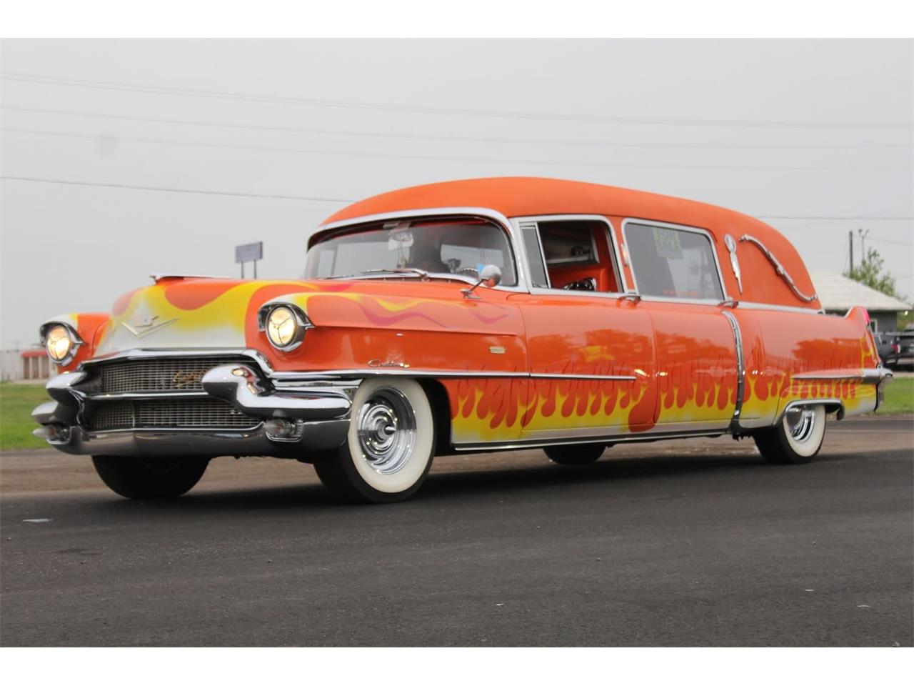 Cadillac-Hearse-1956-Orange-Orange