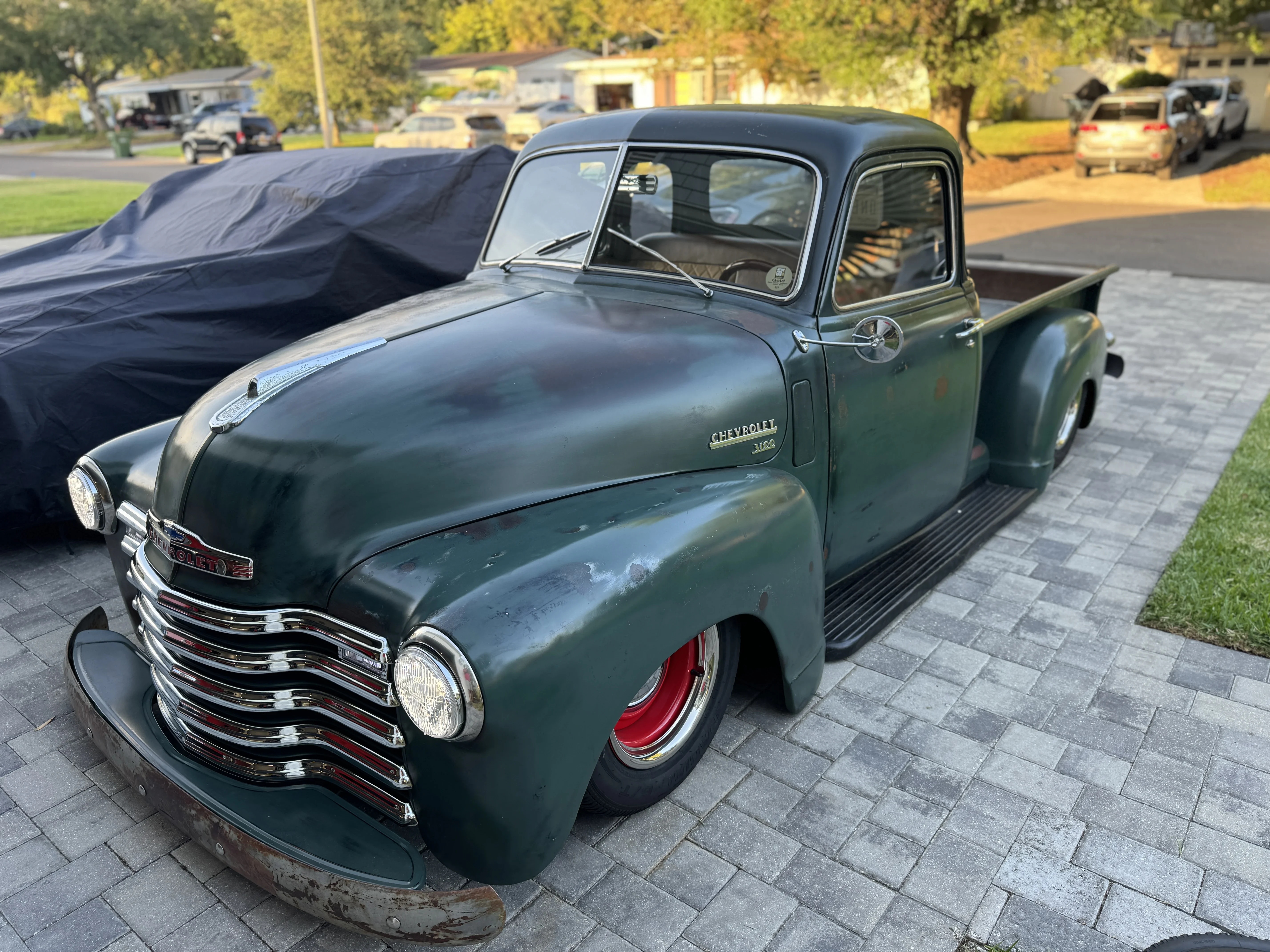 Chevrolet-3100-1950-Green-Brown