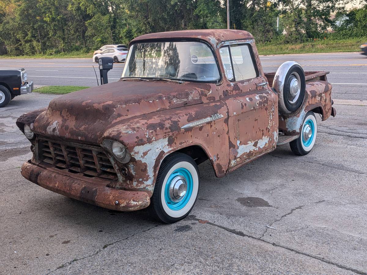 Chevrolet-3100-short-stepside-1956-brown